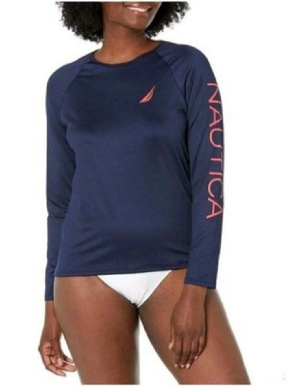 Nautica Quick Dry Navy and Red UV Top / Rash Guard